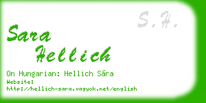 sara hellich business card